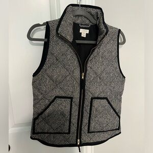 J Crew herringbone puffer vest